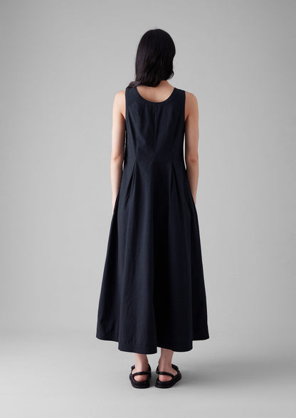 Abito estivo in popeline di cotone | Blu corvino