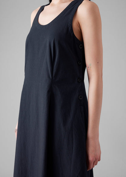 Abito estivo in popeline di cotone | Blu corvino