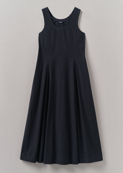 Abito estivo in popeline di cotone | Blu corvino