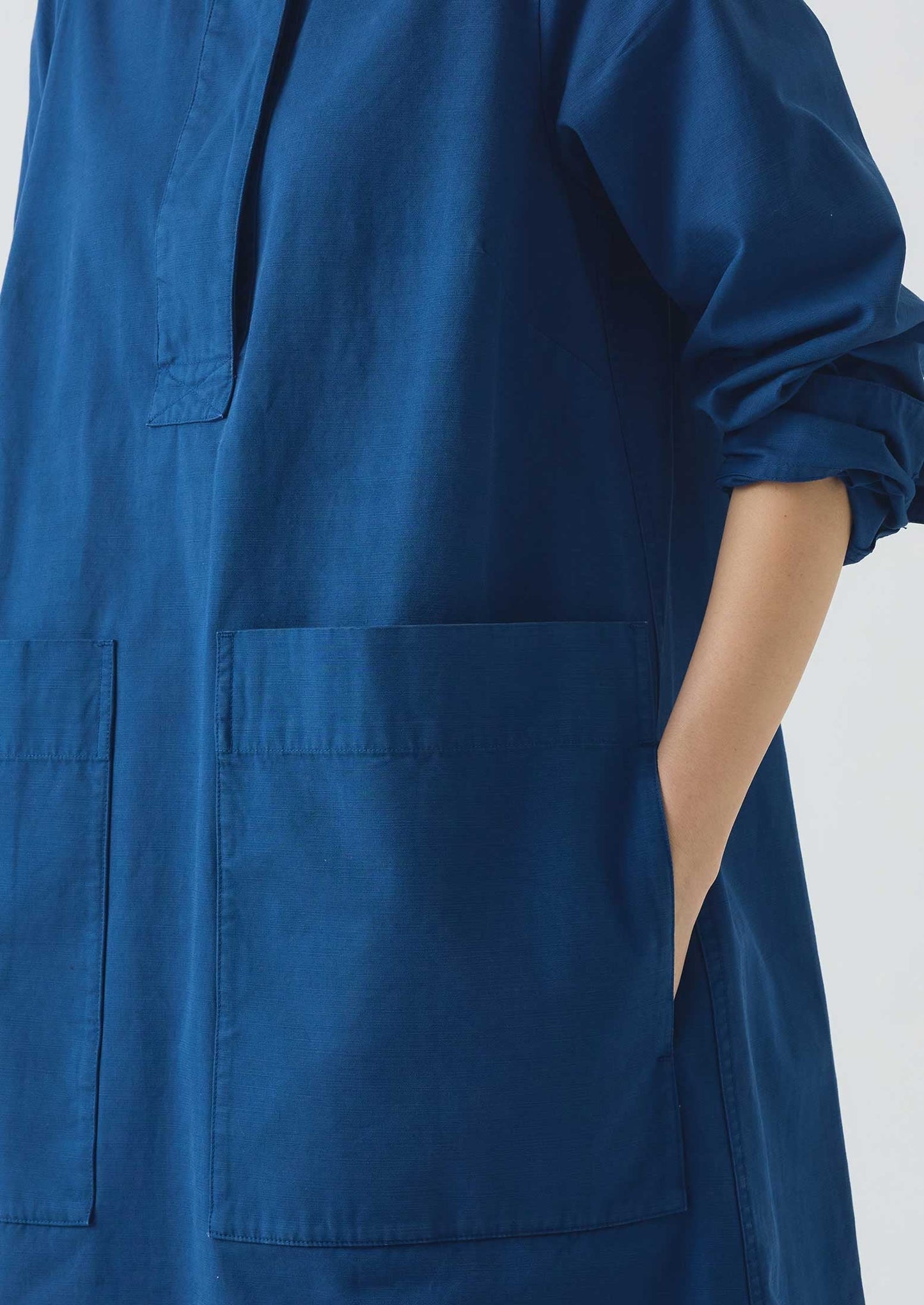 Abito tunica da lavoro in cotone | Blu cobalto