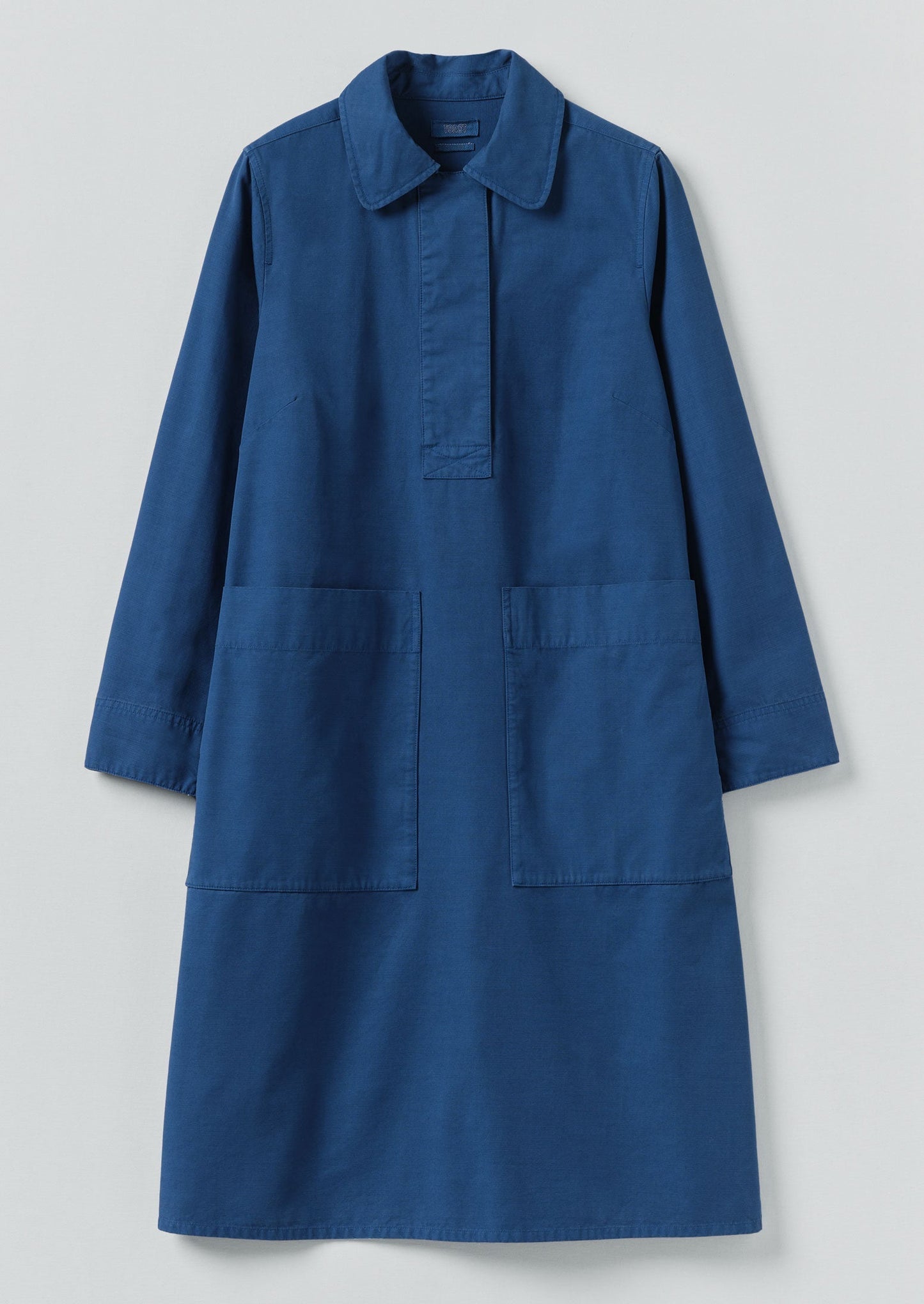 Abito tunica da lavoro in cotone | Blu cobalto