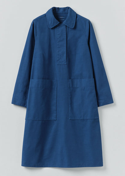 Abito tunica da lavoro in cotone | Blu cobalto
