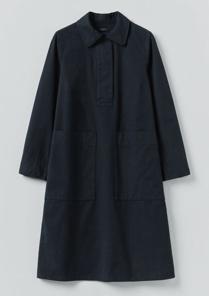 Abito tunica da lavoro in cotone | Blu ardesia