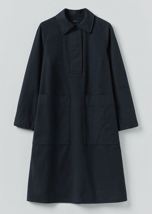 Abito tunica da lavoro in cotone | Blu ardesia