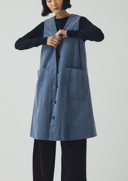 Abito a trapezio in velluto a coste organico | Myrtle