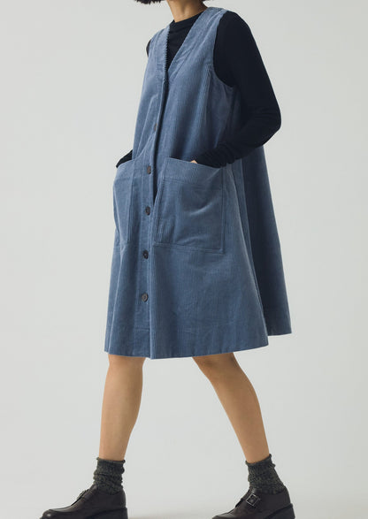 Abito a trapezio in velluto a coste organico | Myrtle