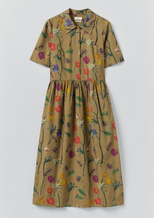 Abito camicia in cotone con stampa floreale Archivist | Cumino