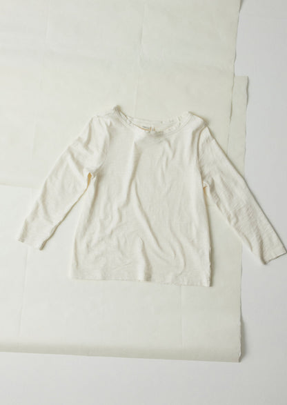 Maglietta Lia in cotone con scollo a barca | Gesso