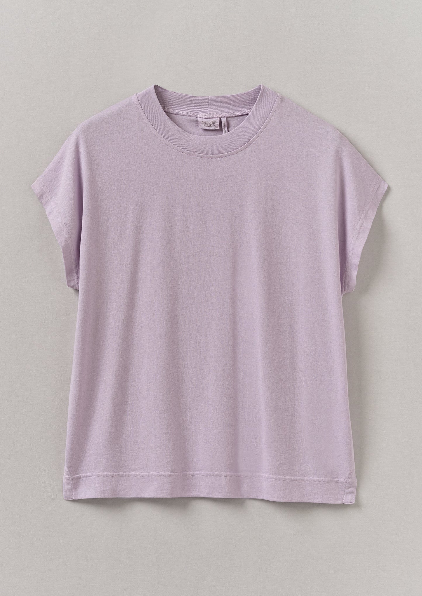Maglietta senza maniche con scollo a coste | Lilla legno