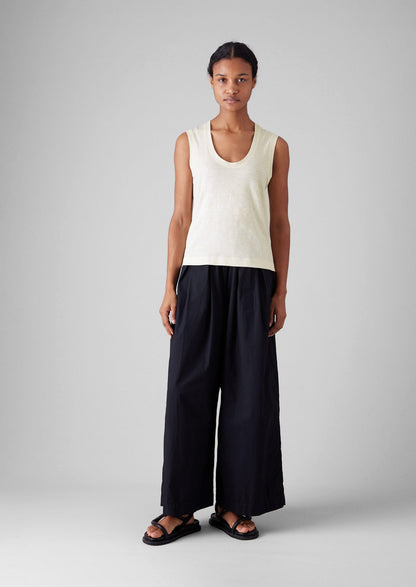 Maglietta senza maniche in cotone | Lino lavato