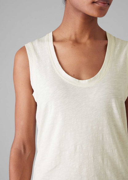 Maglietta senza maniche in cotone | Lino lavato