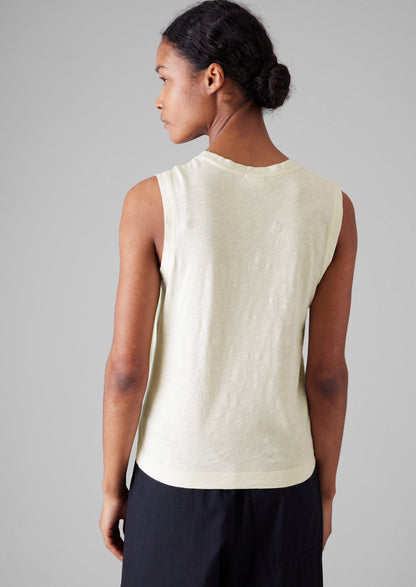 Maglietta senza maniche in cotone | Lino lavato