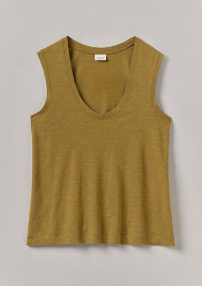 Maglietta senza maniche in cotone | Foglia