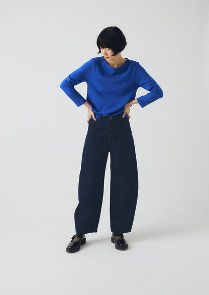 Maglietta con scollo a barca tinta in capo Lia | Smalt