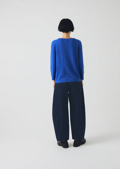 Maglietta con scollo a barca tinta in capo Lia | Smalt