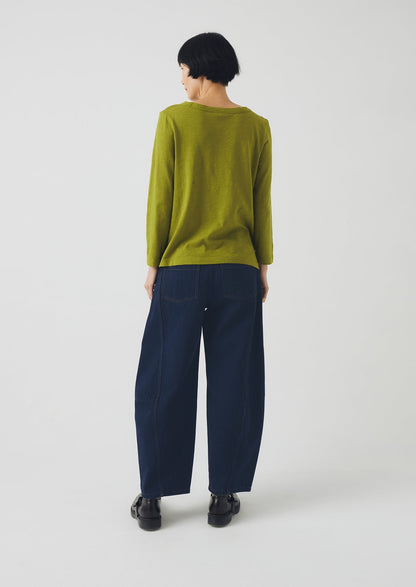 Maglietta con scollo a barca tinta in capo Lia | Pea Shoot