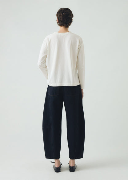 T-shirt in cotone con tasca applicata | Bianco carta