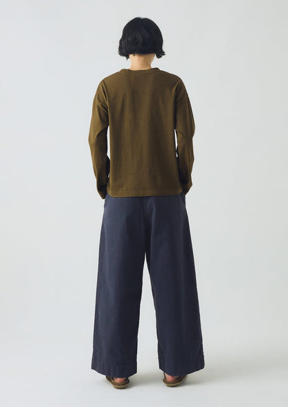 T-shirt in cotone con tasca applicata | Ottone