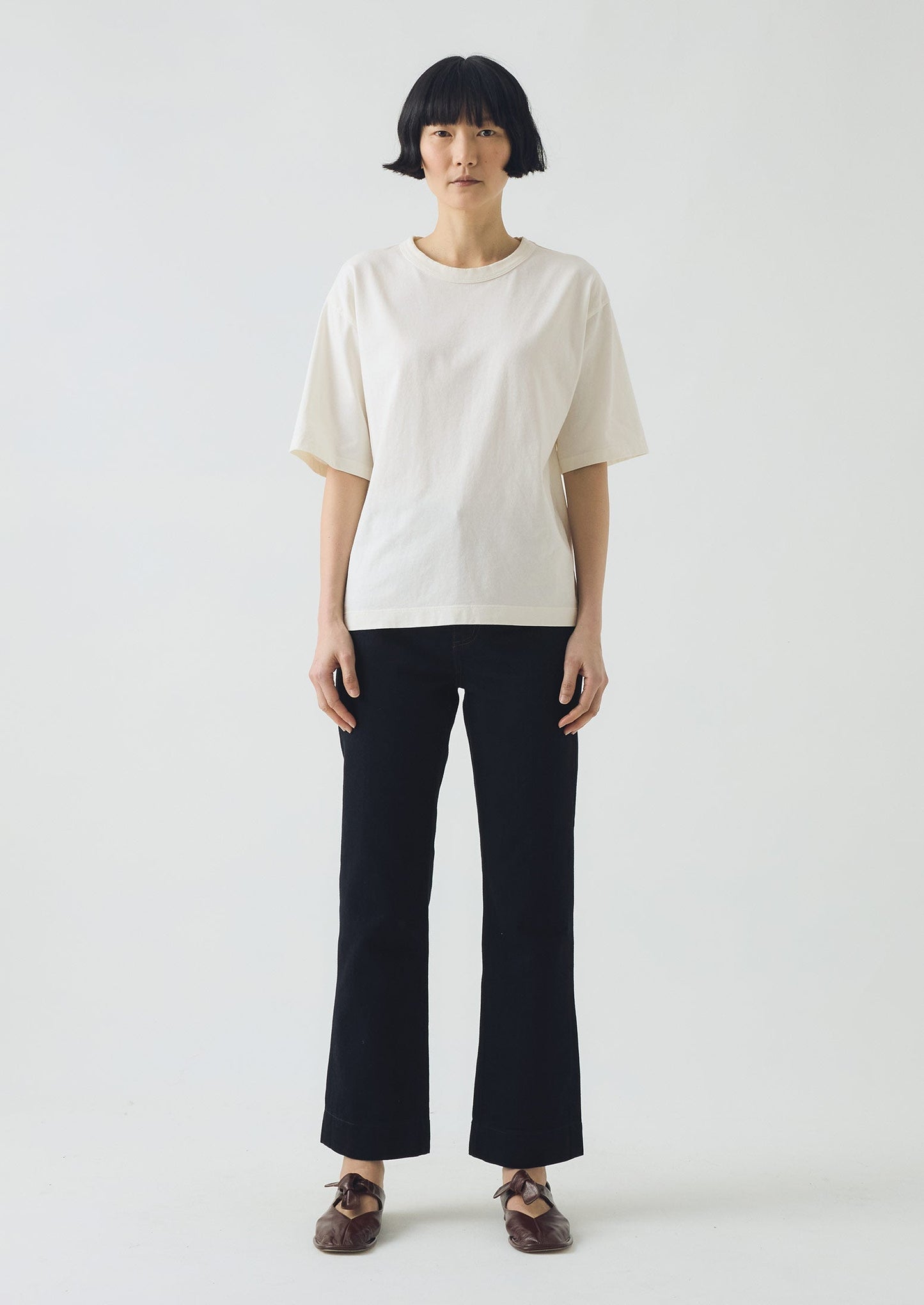 Maglietta in cotone a maniche corte | Bianco carta