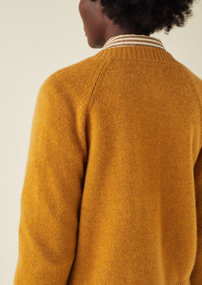 Cardigan raglan in lana e cashmere Eden | Zenzero melange