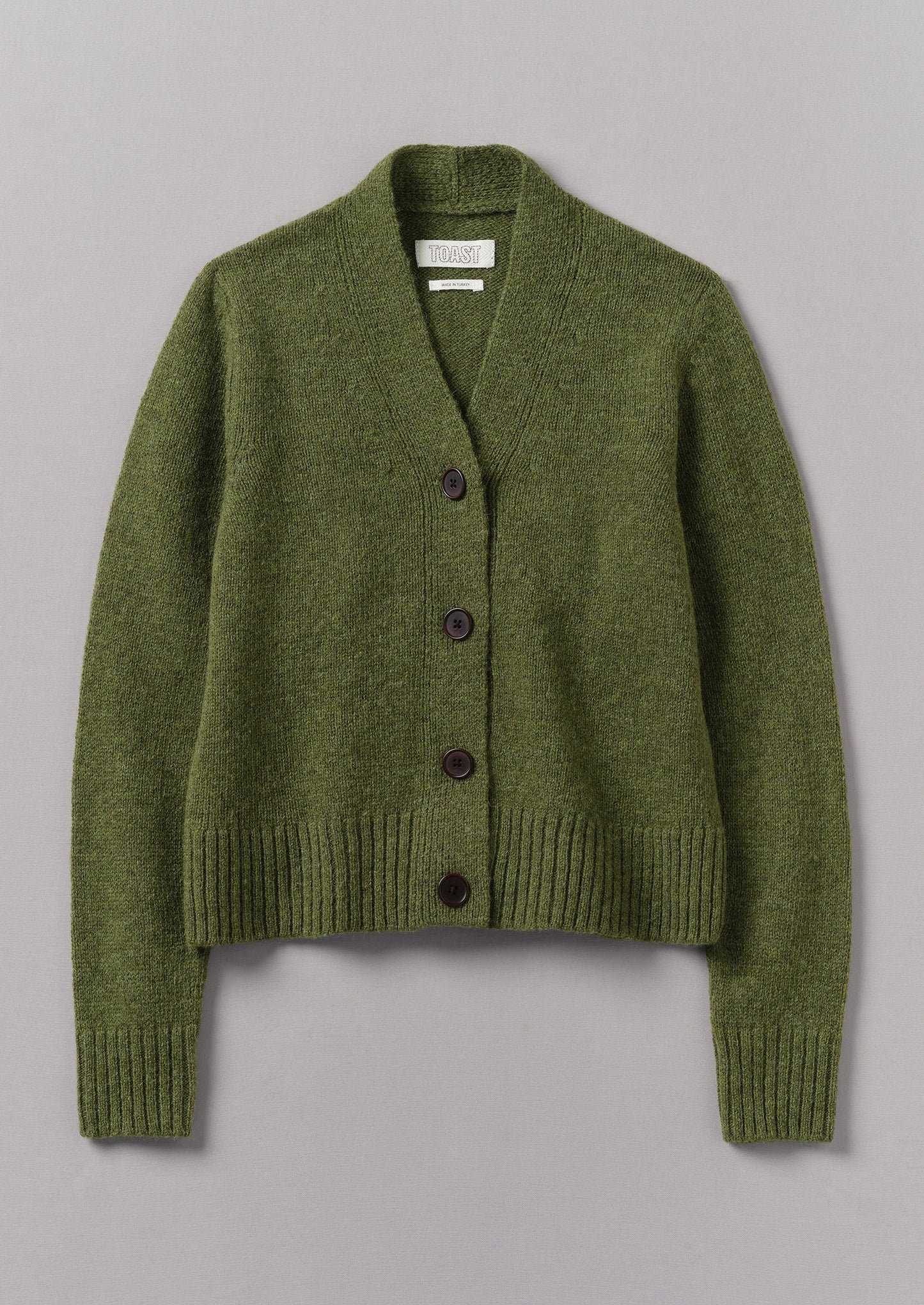 Cardigan in lana con scollo a V Kaia | Mela scura