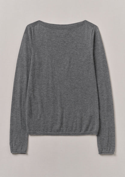 Maglione in lana fine e cashmere | Grigio melange