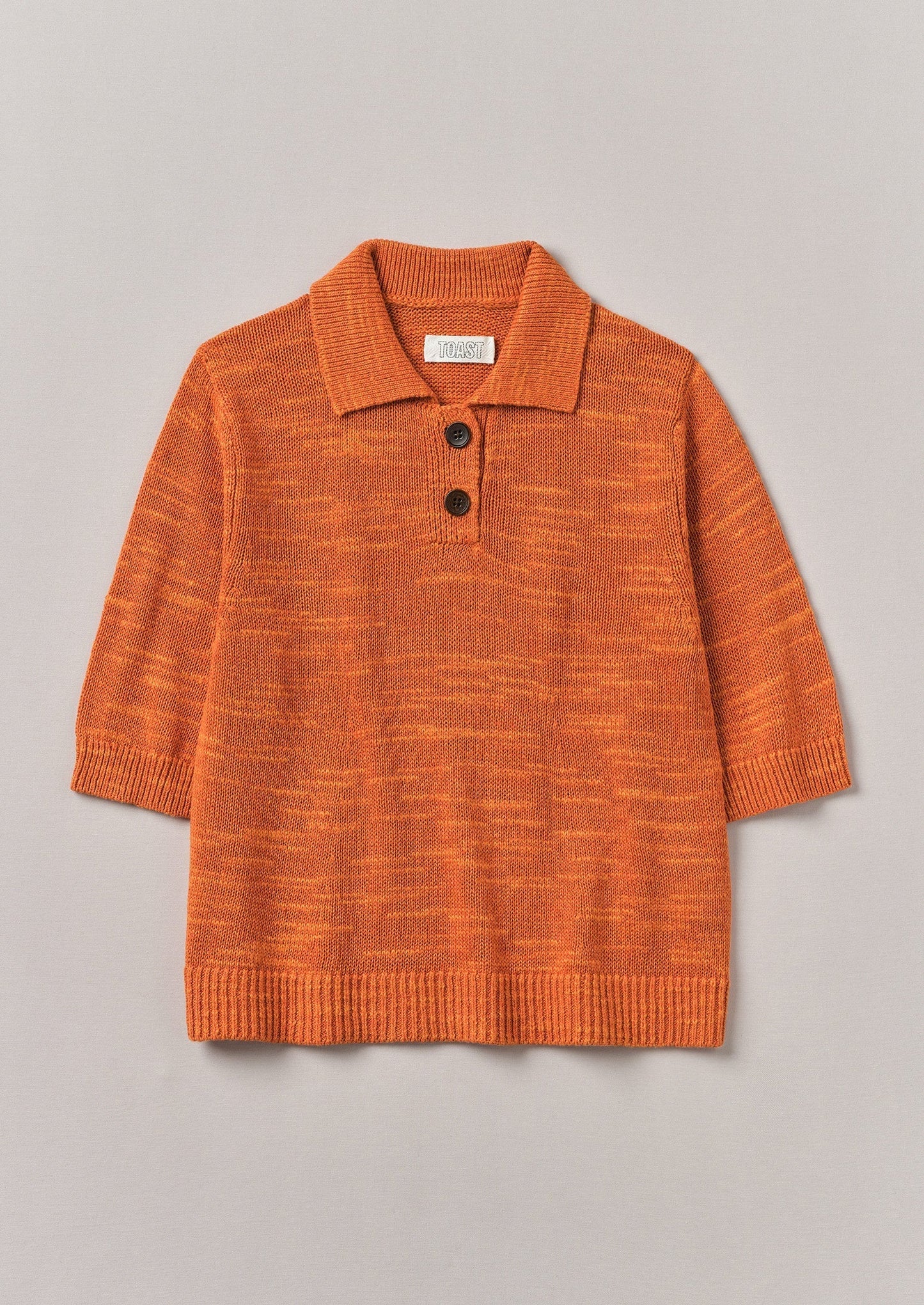 Maglia in lino e cotone slub | Papavero arancione
