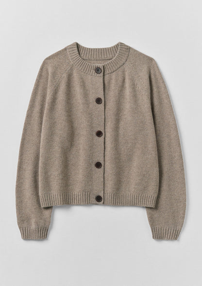 Cardigan raglan in lana e cashmere Eden | Semi di lino