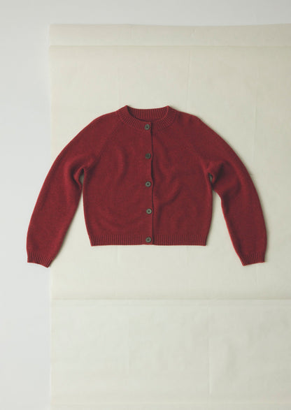 Cardigan raglan in lana e cashmere Eden | Acetosella rossa