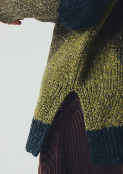 Maglione a blocchi Argyle mélange | Oliva Multi