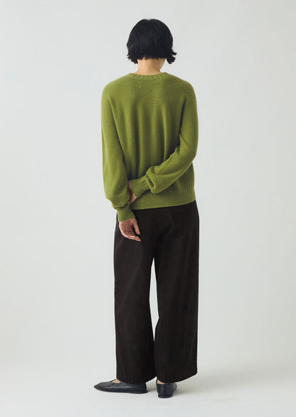 Maglione girocollo in lana e cashmere | Verde tenue