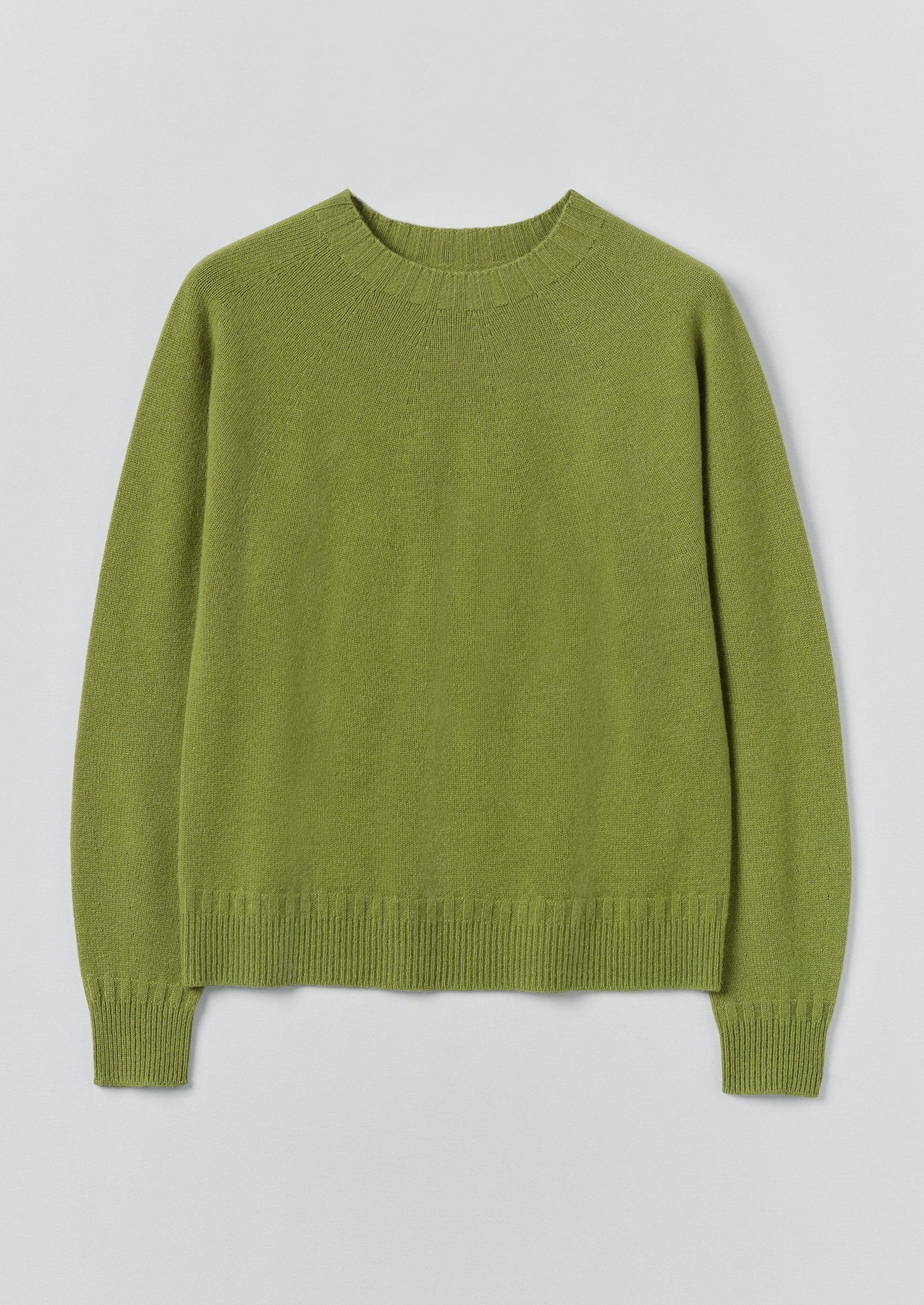 Maglione girocollo in lana e cashmere | Verde tenue