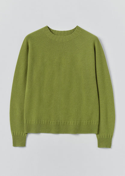 Maglione girocollo in lana e cashmere | Verde tenue