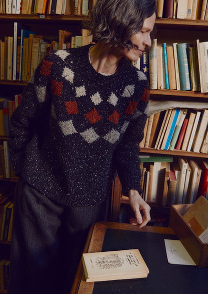 Maglione Donegal Diamond Yoke | Graphite Multi