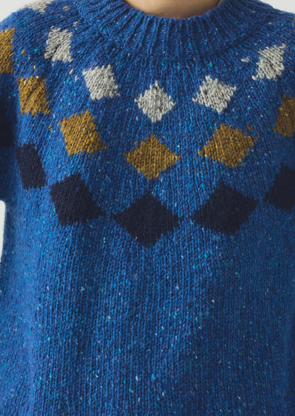 Maglione Donegal Diamond Yoke | Blu Multi