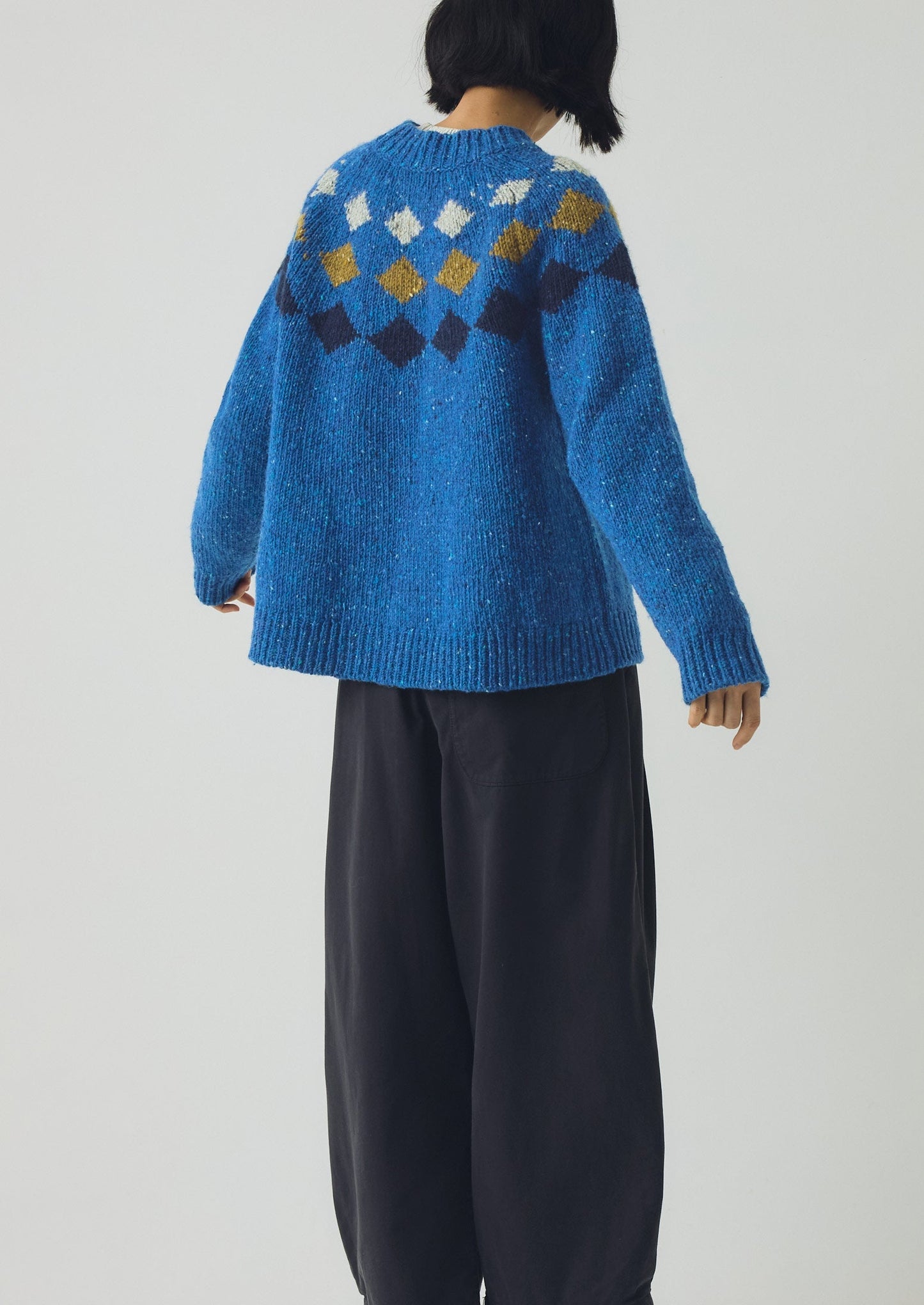 Maglione Donegal Diamond Yoke | Blu Multi