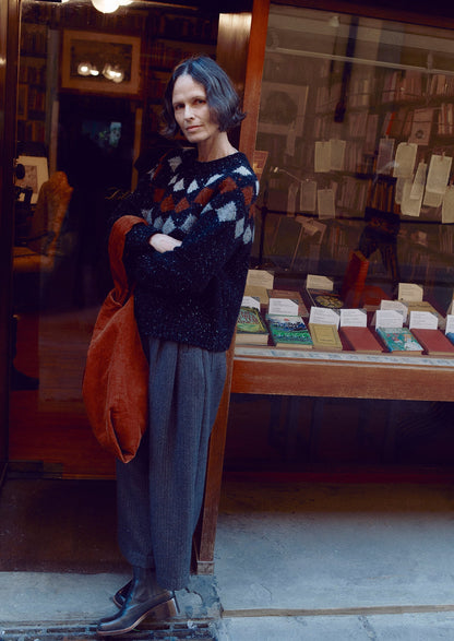 Maglione Donegal Diamond Yoke | Graphite Multi