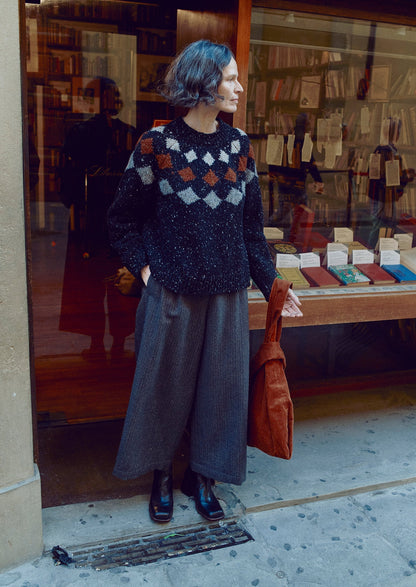 Maglione Donegal Diamond Yoke | Graphite Multi