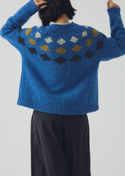 Maglione Donegal Diamond Yoke | Blu Multi