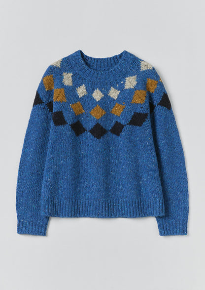 Maglione Donegal Diamond Yoke | Blu Multi