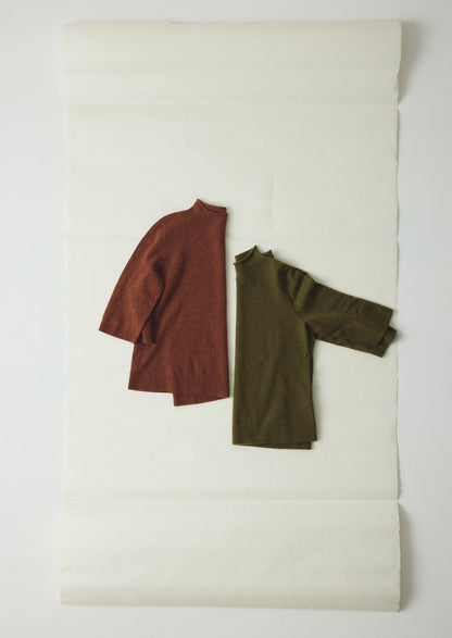 Maglione a mezza manica in lana e cashmere | Pecan