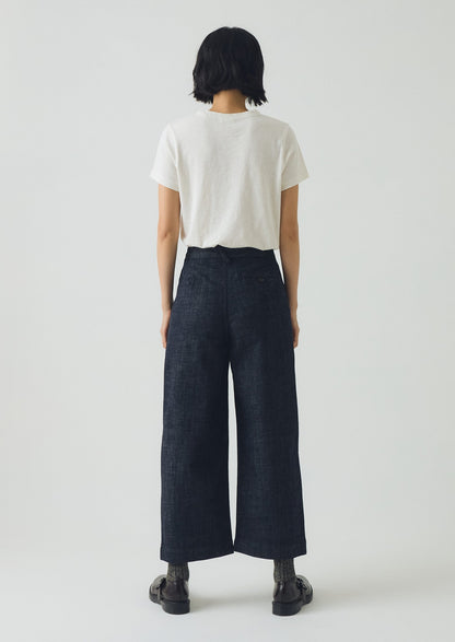 Jeans Annie Organic Denim con bottoni laterali | Indaco
