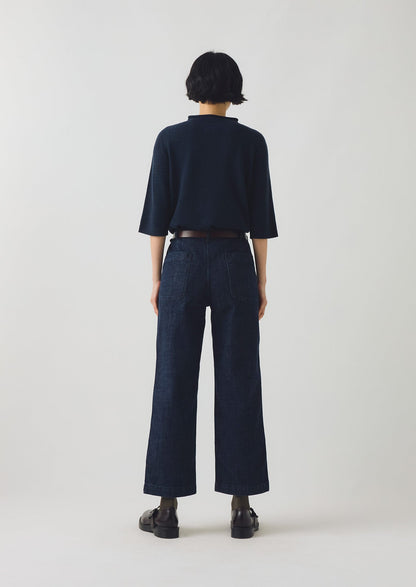 Jeans cropped biologici Ashley | Indaco