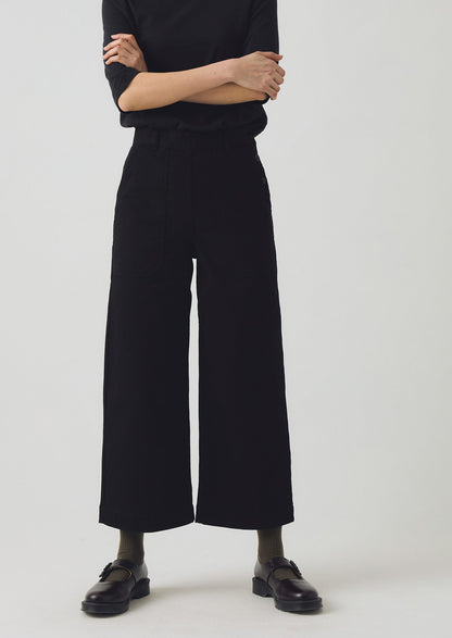 Jeans Annie Organic Denim con bottoni laterali | Nero