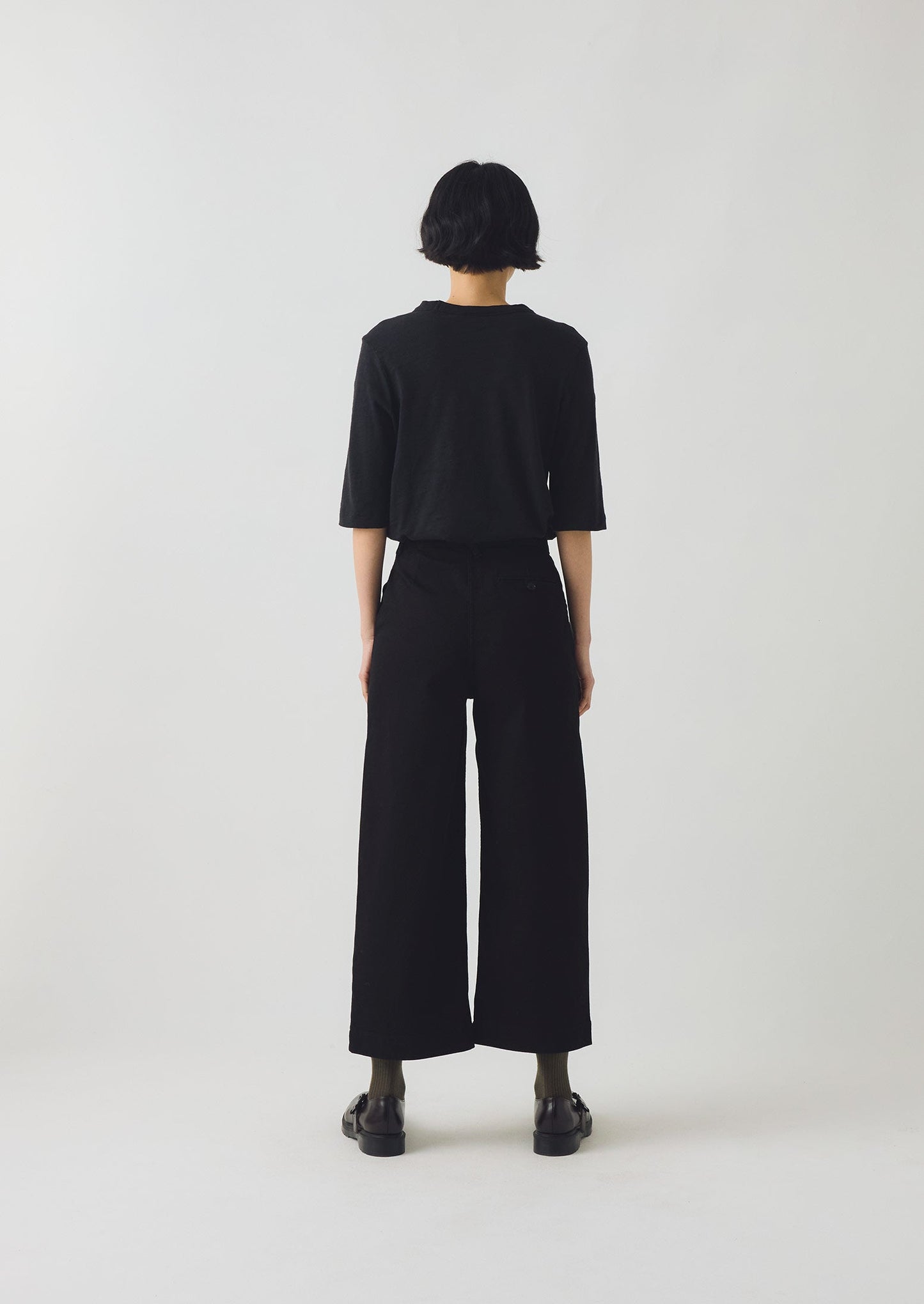 Jeans Annie Organic Denim con bottoni laterali | Nero