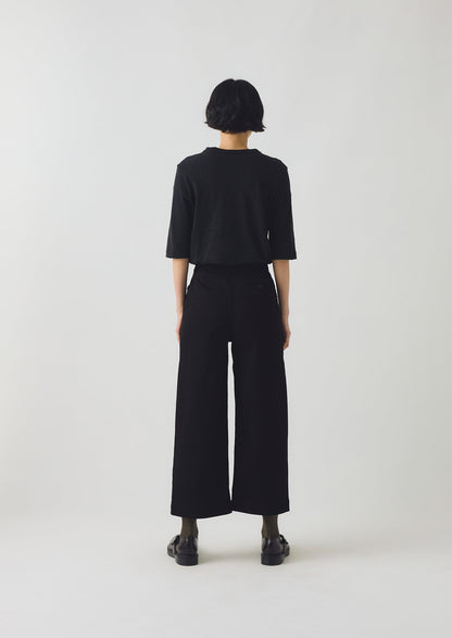 Jeans Annie Organic Denim con bottoni laterali | Nero