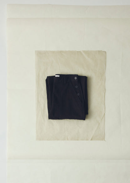 Jeans Annie Organic Denim con bottoni laterali | Nero