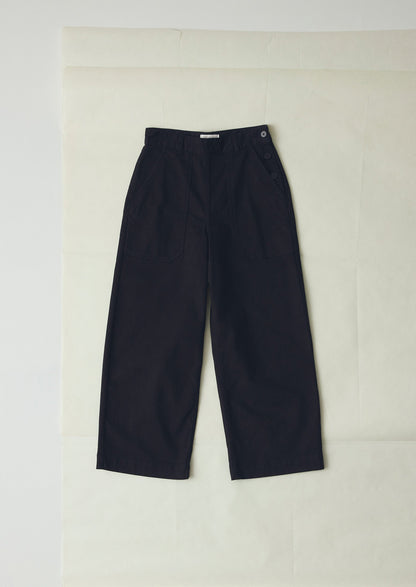 Jeans Annie Organic Denim con bottoni laterali | Nero