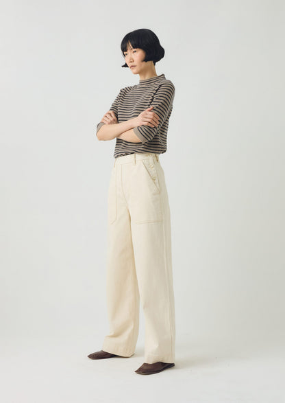 Jeans lunghi in denim biologico Annie | Ecru