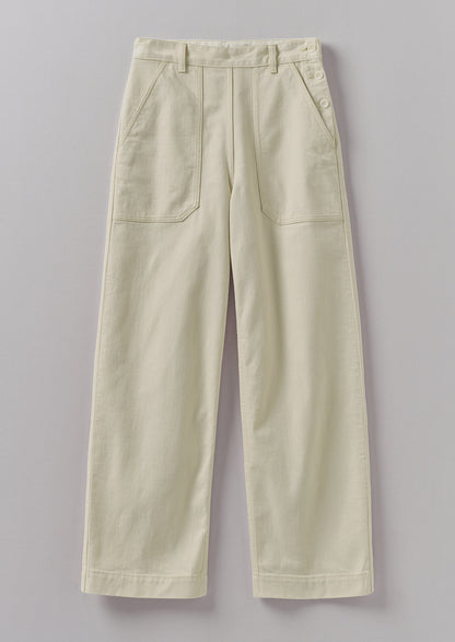 Jeans lunghi in denim biologico Annie | Ecru